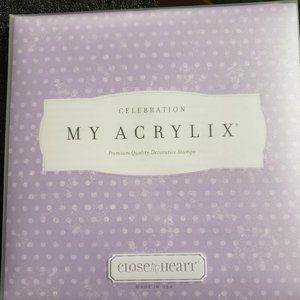 New My Acrylix Celebration Close to My Heart Decorative Acrylic Stamps D1498